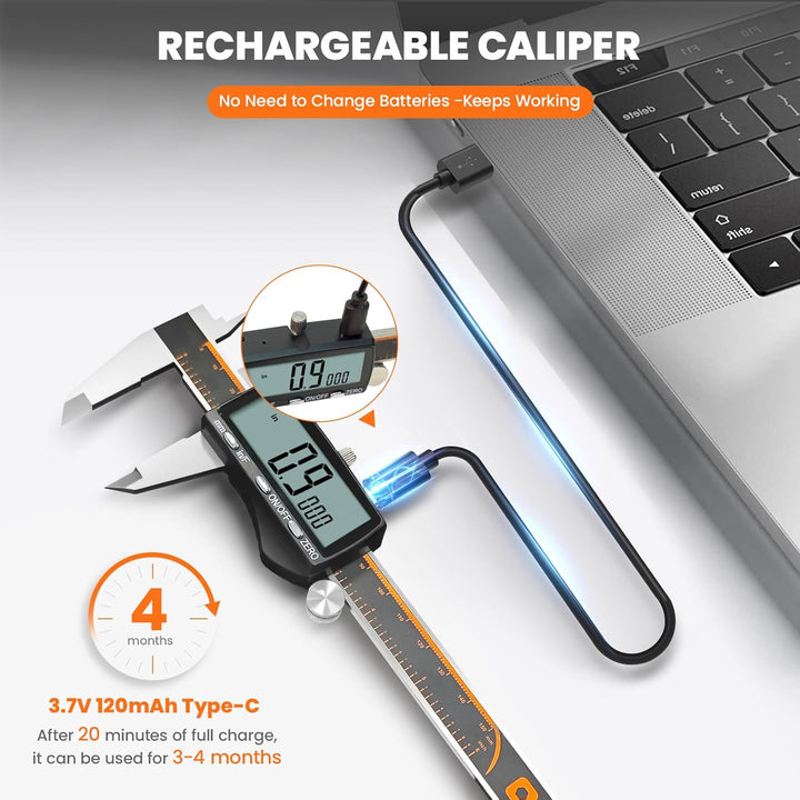 Messschieber Digital 150mm 6 Inch-Rechargeable, 6 Inch-Rechargeable