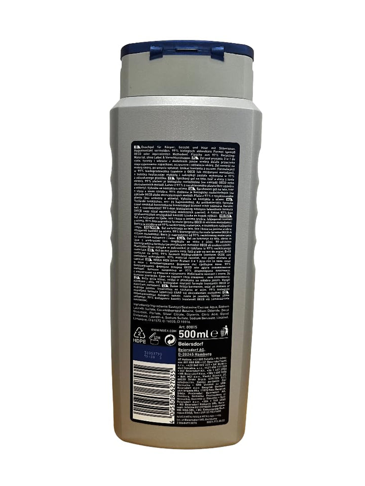Nivea Men Silver Protect Shower Gel 500 ml - by Nivea