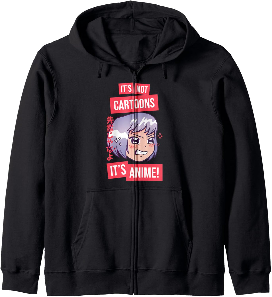 It's Not Cartoons It's Anime l Anime Mädchen Otaku Sprüche Kapuzenjacke