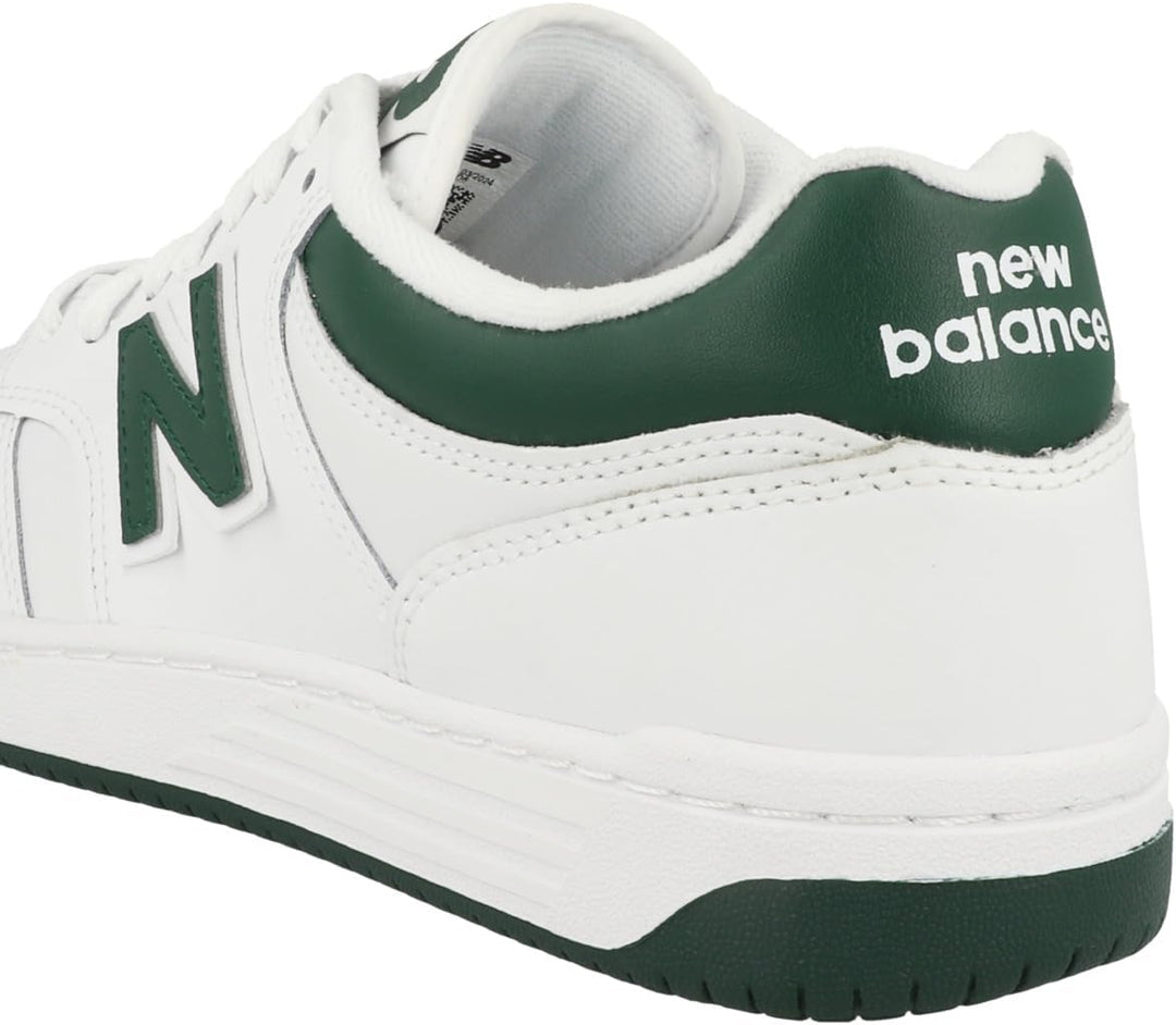 New Balance Unisex Adult Bb480v1 Sneaker 42 EU White Nightwatch Green Light Aluminum Bb480lng, 42 EU