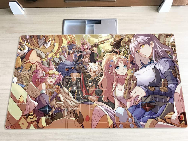 Mlikemat Dogmatika Ecclesia Tri-Brigade Kitt TCG CCG Kartenspielmatte mit Zonen und Tasche (ZD039-07