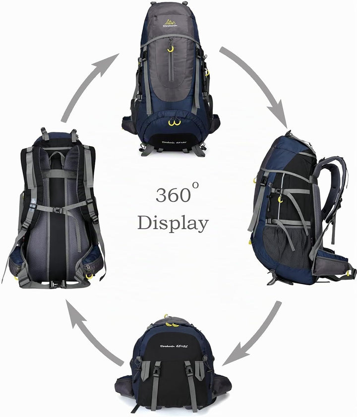 70L Trekkingrucksack Campingrucksack Reiserucksack Wanderrucksack Grosser Rucksack für Damen Herren