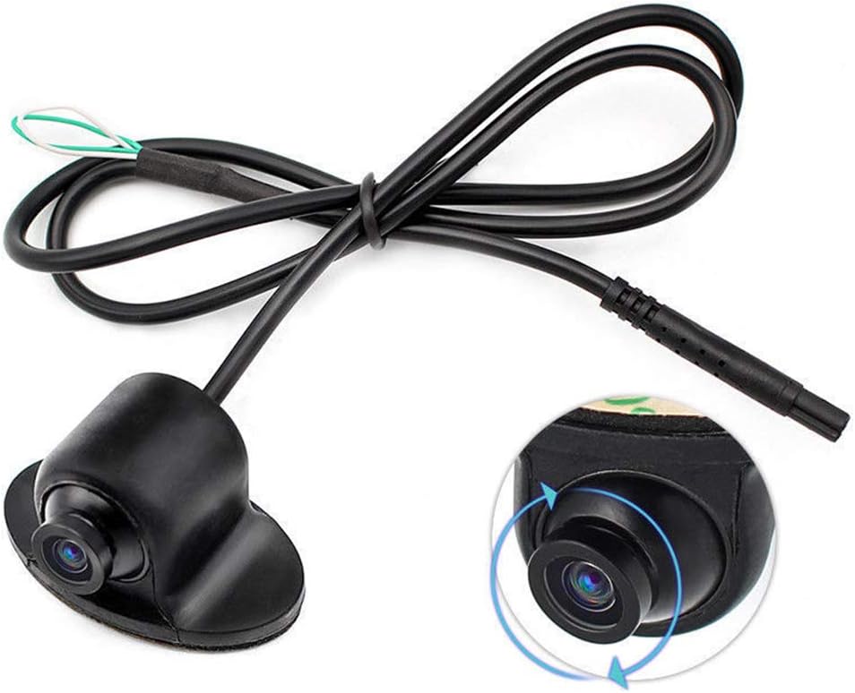 KIMISS 12V Mini-Autokamera, 360 ° Rotationskamera CCD Coms HD Nachtsicht Auto Rückfahrkamera Rückfah