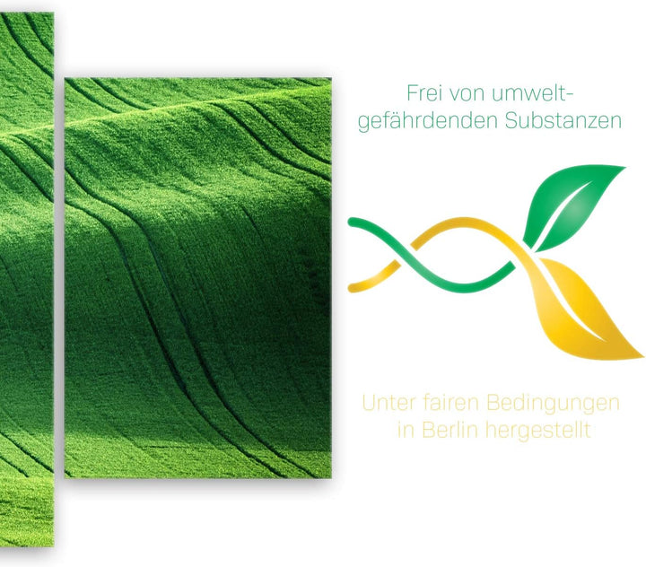 ge Bildet Bild auf Leinwand | Landschaftsbilder - green landscape - Tschechische Republik O in 100x5