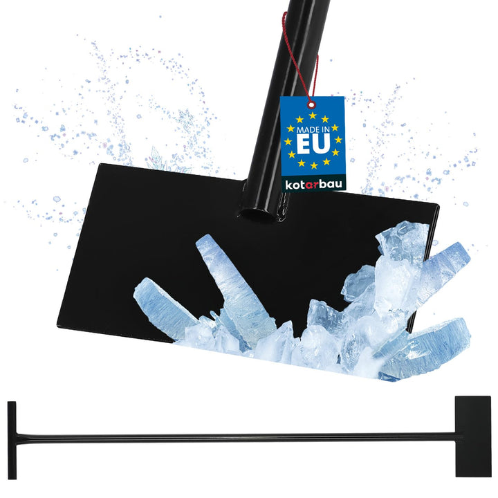 KOTARBAU® Eisschaber Metall Eisstösser mit Stiel 120 cm Eeisscharre Schwarz Eishacker Eisstösser Gar