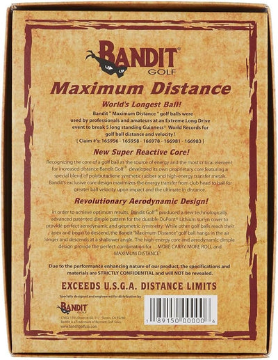 Bandit Maximum Distance Golfbälle