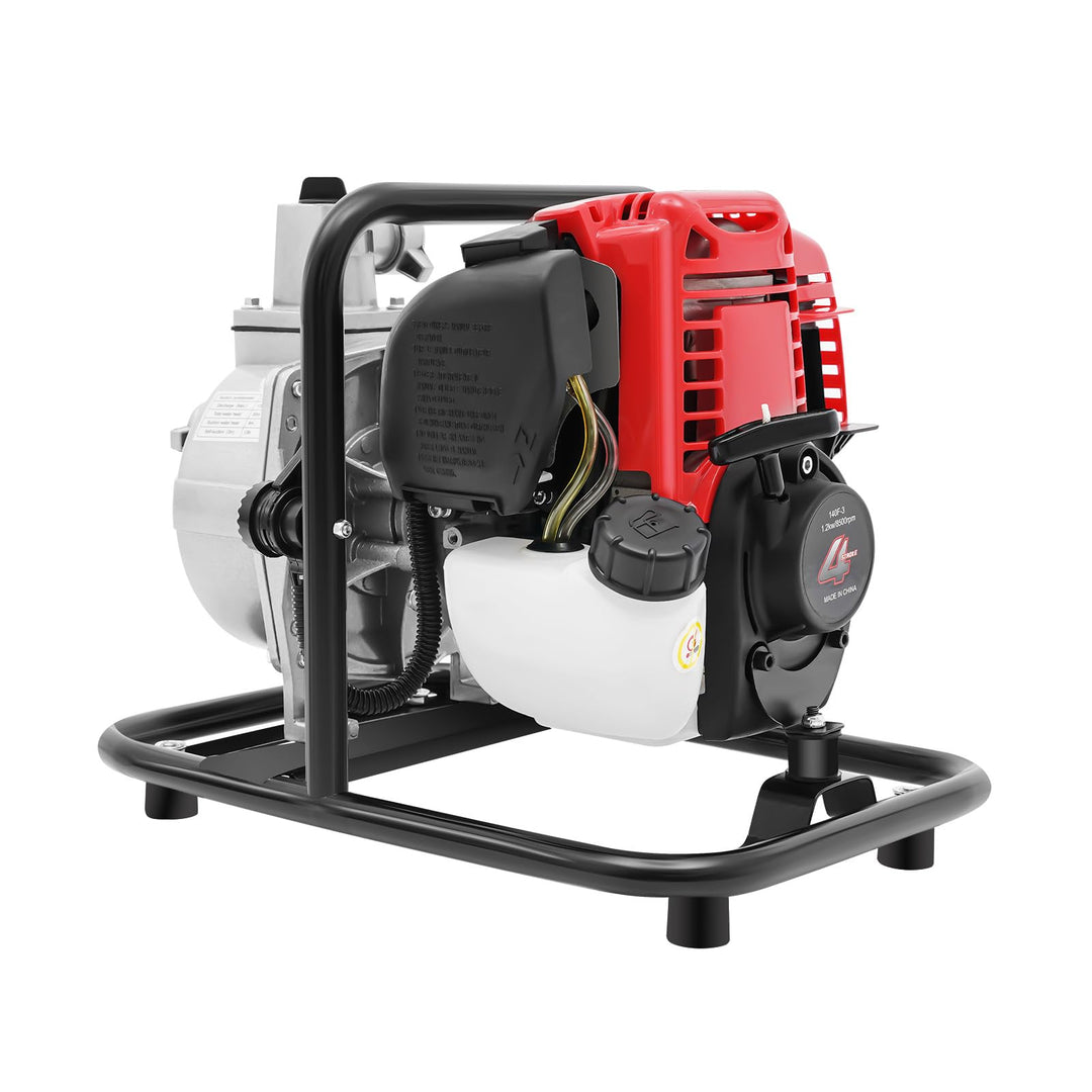 Benzin Wasserpumpe 4 Takt Motor Wasserpumpe 38CC 1.2KW Selbstansaugend Gartenpumpe Tragbarkeit Schmu
