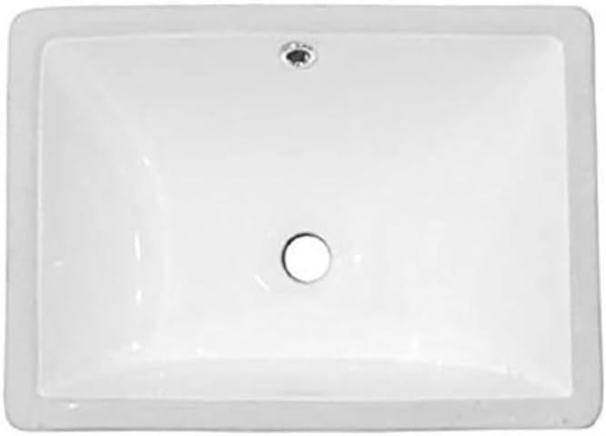 NEG Waschbecken Uno62U (eckig), Unterbau-Waschschale/Einbau-Waschtisch mit flachem Rand und Nano-Bes