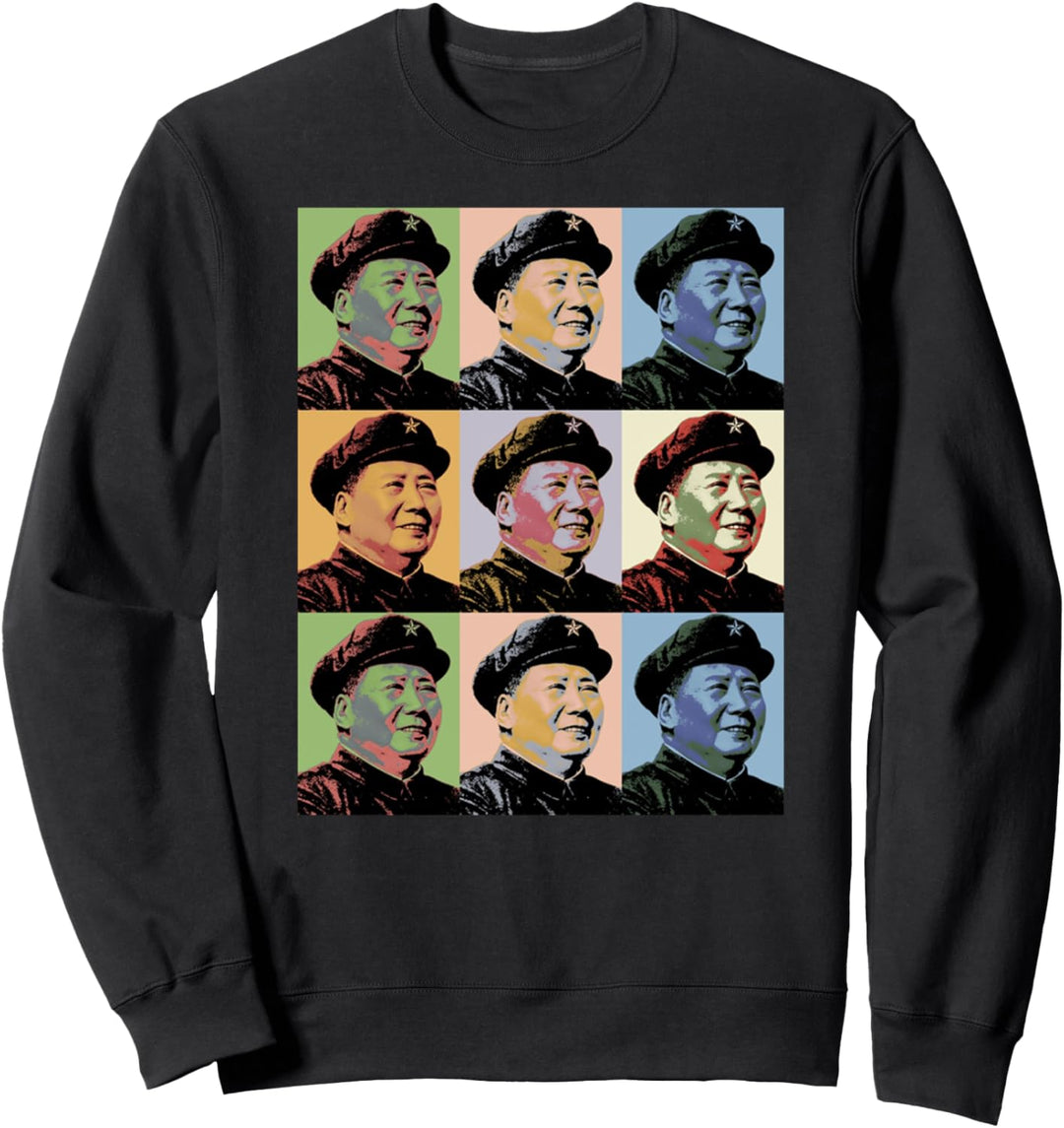 Mao Tse-ung Mao in gedeckten Farben Sweatshirt