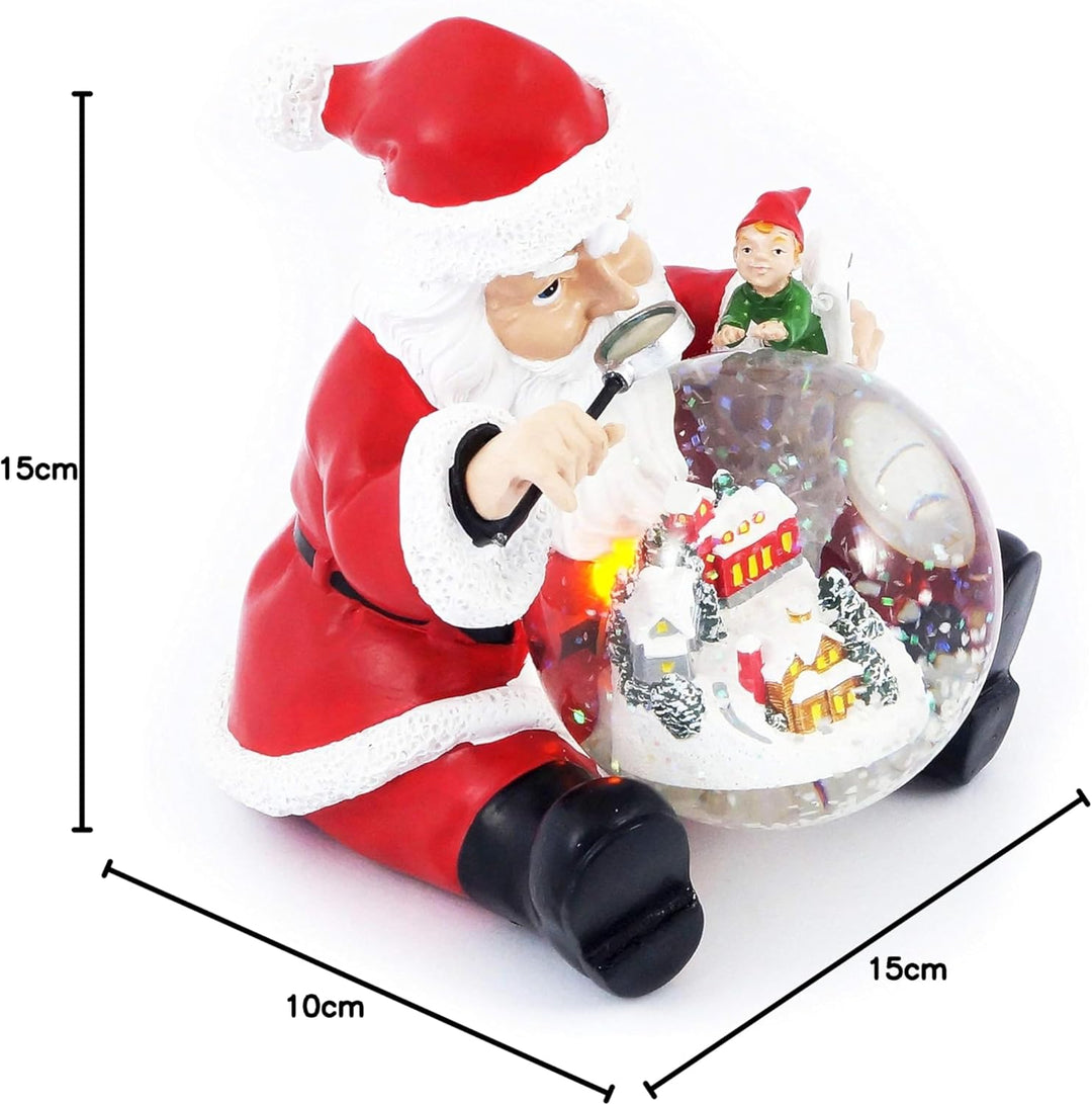 Wichtelstube-Kollektion Weihnachtsmann mit LED Beleuchtung, handbemalt und detailreich - Weihnachtsd