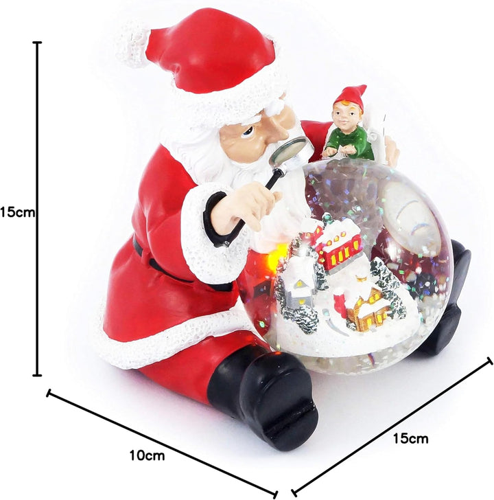Wichtelstube-Kollektion Weihnachtsmann mit LED Beleuchtung, handbemalt und detailreich - Weihnachtsd