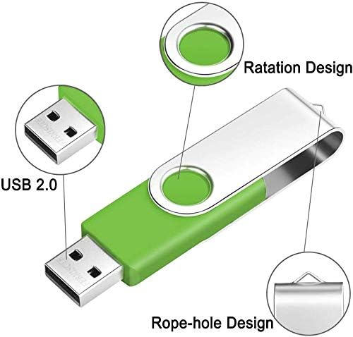 USB 2.0 Stick 2GB 10er Pack USB Flash Laufwerke Grün Swivel Pen Drive 2 GB 10 Stück Memory Sticks Th