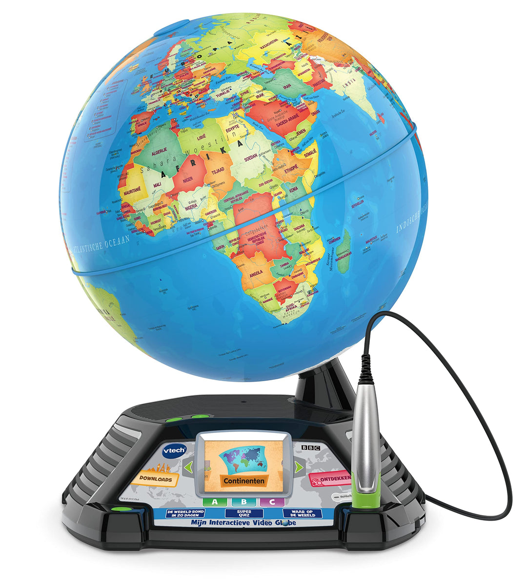 VTech My Interactive Video Globe – Lernspielzeug – Gesprochenes Niederländisch – Alter 7–12