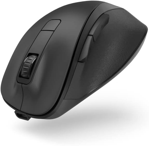 Hama ergonomische Maus (Funkmaus, 6 Tasten, 2,4GHz, BlueWave, 800/1200/1600dpi, optische Maus kabell
