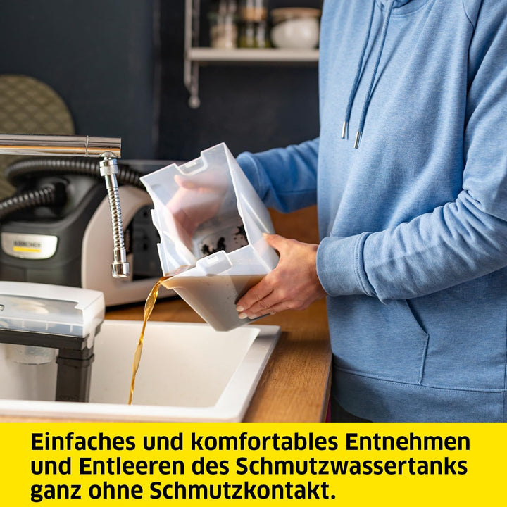 Kärcher SE 3-18 Compact Home, Akku-Waschsauger, Weiss (Extra Wasch-und Fugendüse zur Polsterreinigun