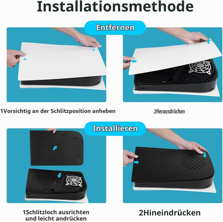 Mcbazel Playstation 5 Faceplate Ersatz Seite Panels Hard Faceplate Playstation 5 UHD Konsole Kühlung