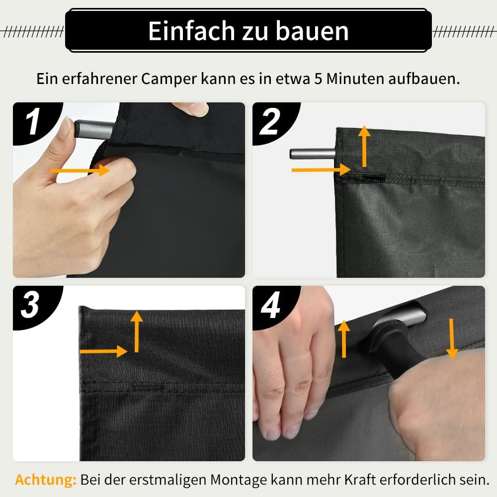 TOMOUNT Feldbett Ultraleichtes Klappbett Aluminium Stangen 190x70cm Kompaktes tragbares Campingliege