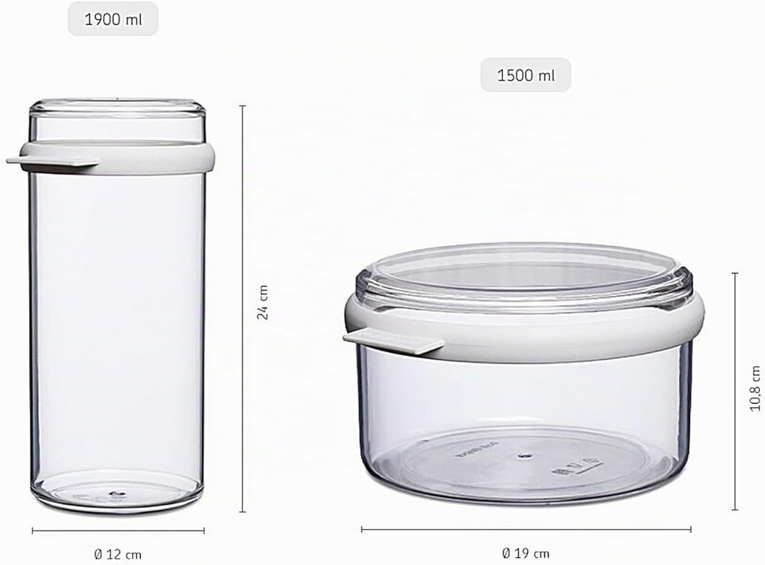 Mepal - Lebensmittelbehälter Stora Starter-Set - Transparente Aufbewahrungsbox mit Deckel für Trocke