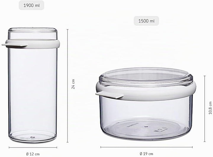 Mepal - Lebensmittelbehälter Stora Starter-Set - Transparente Aufbewahrungsbox mit Deckel für Trocke