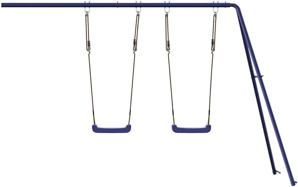 Spielturm mit Rutsche und Schaukel Blau Polypropylen Garten Outdoor Kinder ab 3 Jahren, robustes Kle