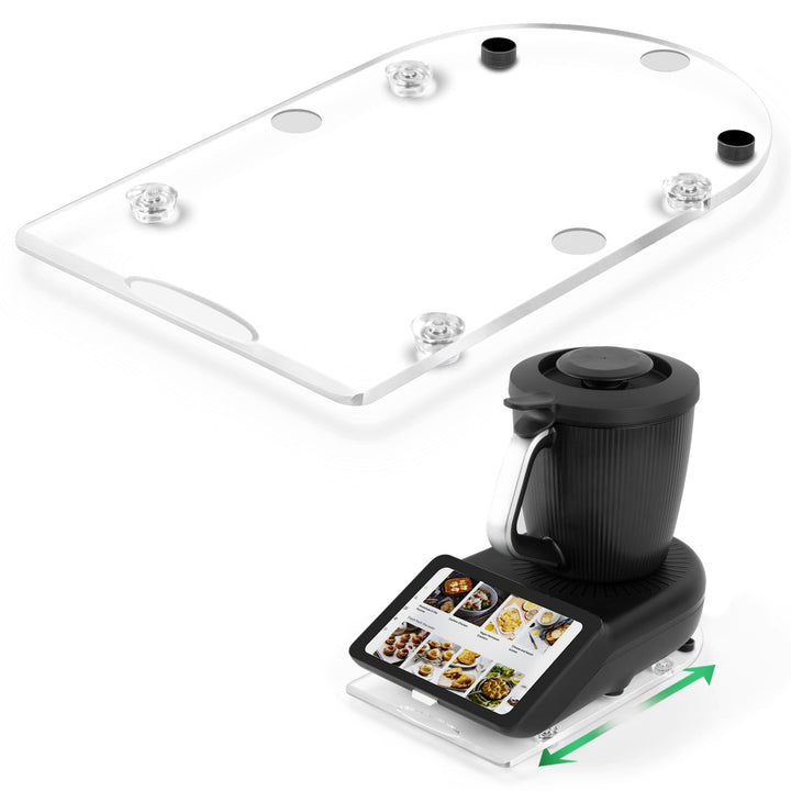 ANBOXIT Acryl Gleitbrett TM7 für Thermomix, Brett für Thermomix mit Teflon-Füssen, Leicht Gleitendes