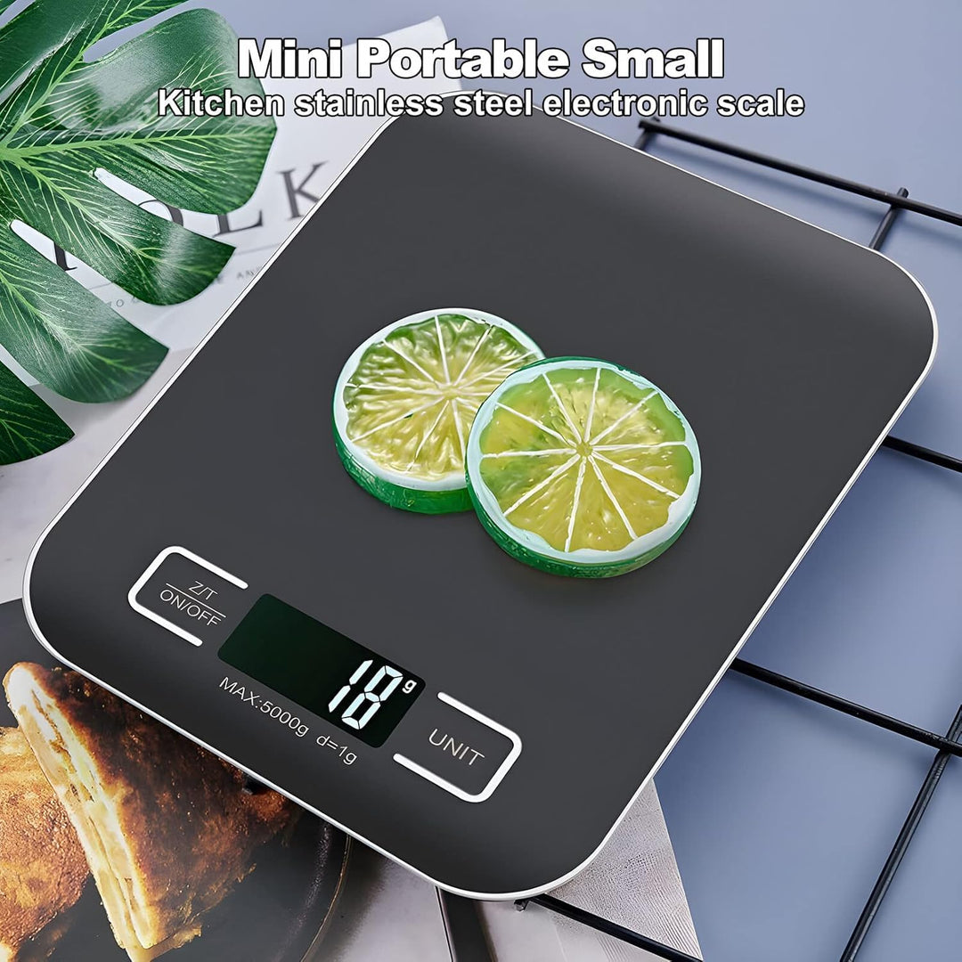 Küchenwaage Digital, 10kg/1g Waage Küchenwaage, USB Wiederaufladbare Digital Küchenwage mit Led Disp