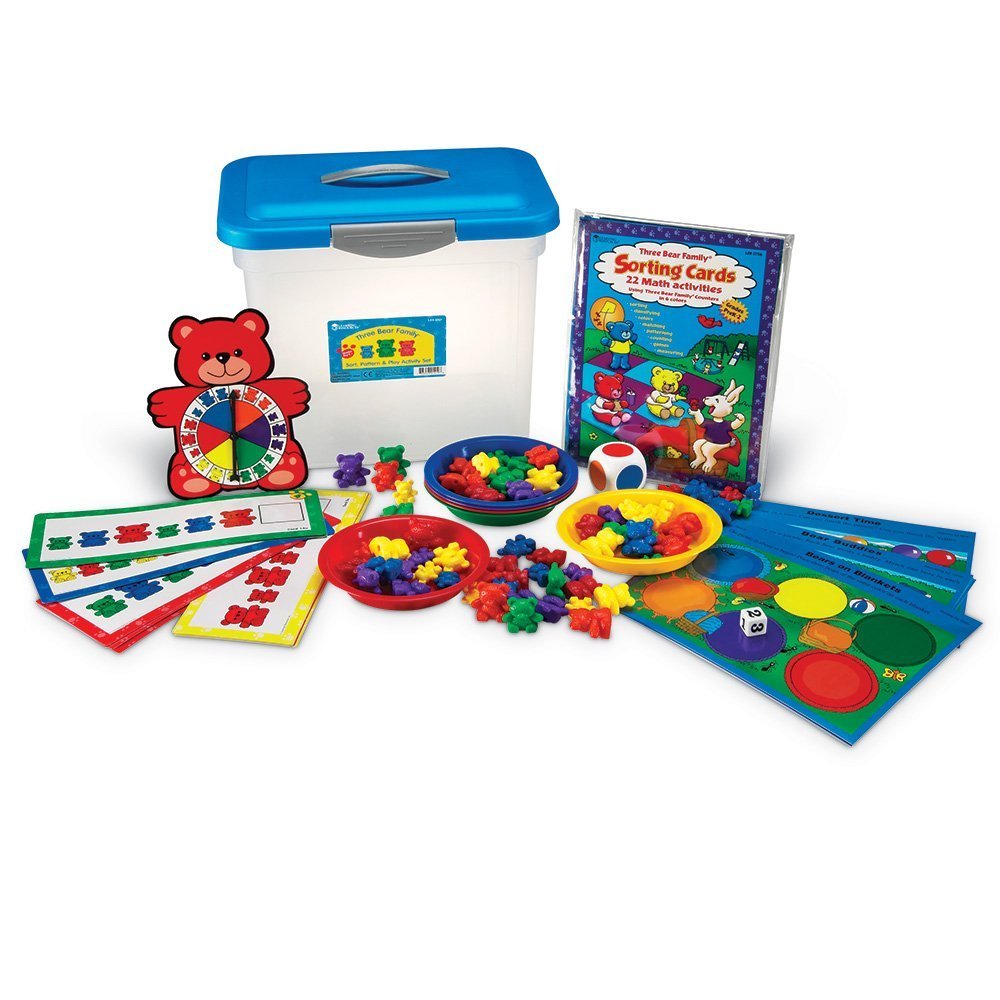Learning Resources Dreiköpfige Bärenfamilie – Spielset zum Sortieren, Muster legen u. Spielen