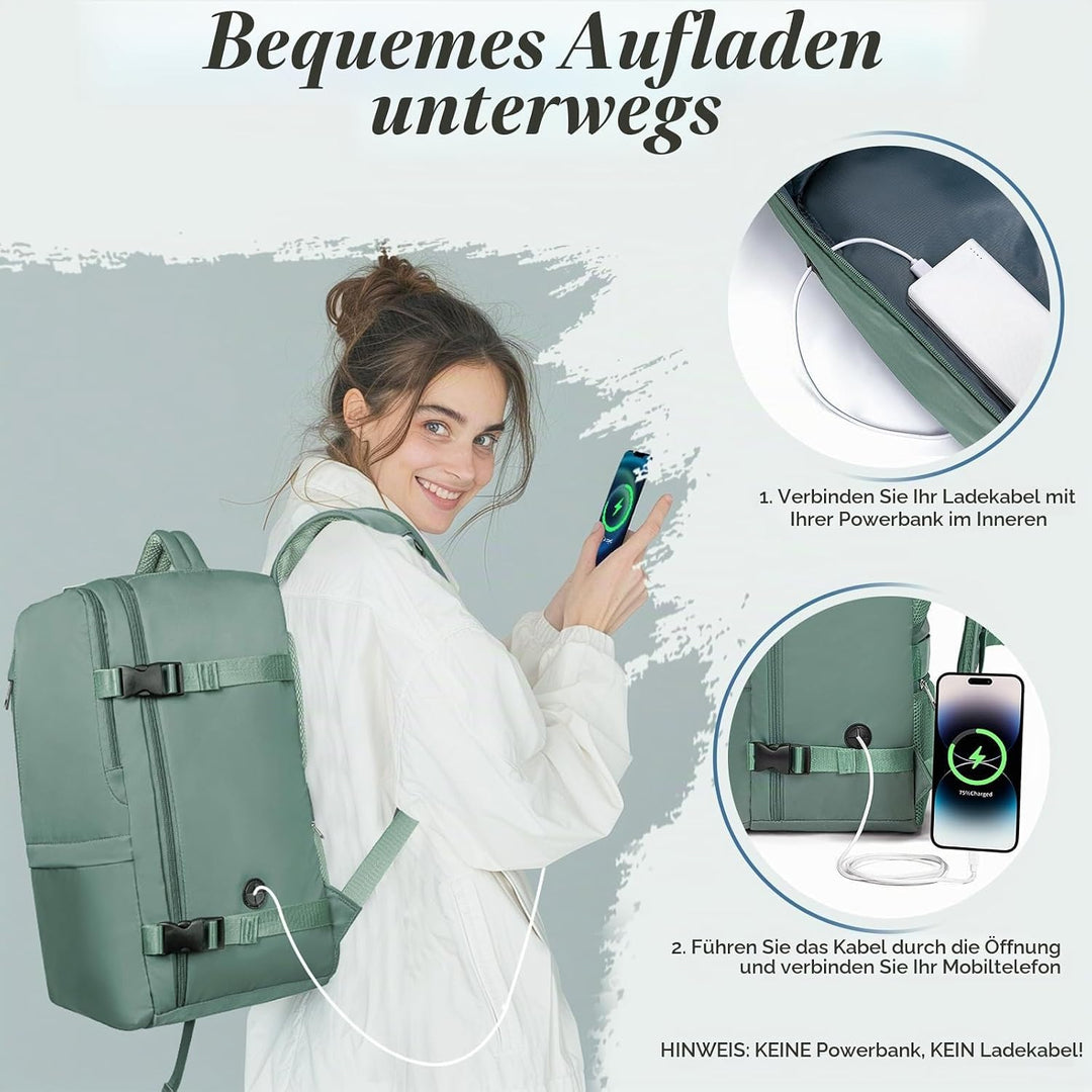 VMIKIV für Ryanair Handgepäck 40x20x25 Rucksack Flugzeug,Reiserucksack Klein Handgepäck Tasche,Carry