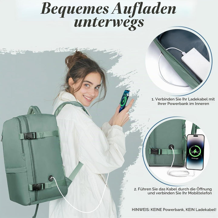 VMIKIV für Ryanair Handgepäck 40x20x25 Rucksack Flugzeug,Reiserucksack Klein Handgepäck Tasche,Carry