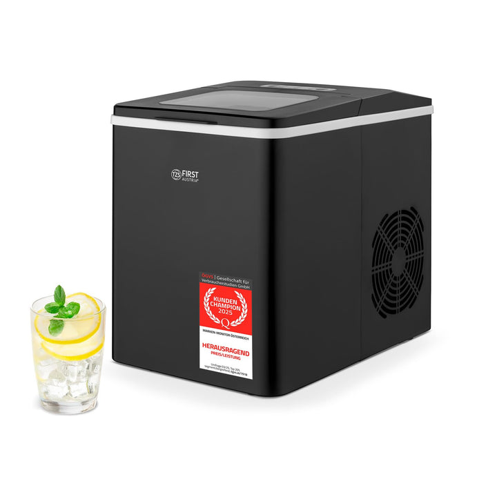 TZS First Austria Eiswürfelmaschine, max. 12-15 kg in 24 Std | 9-10 Minuten Produktionszeit | 2 Eisw