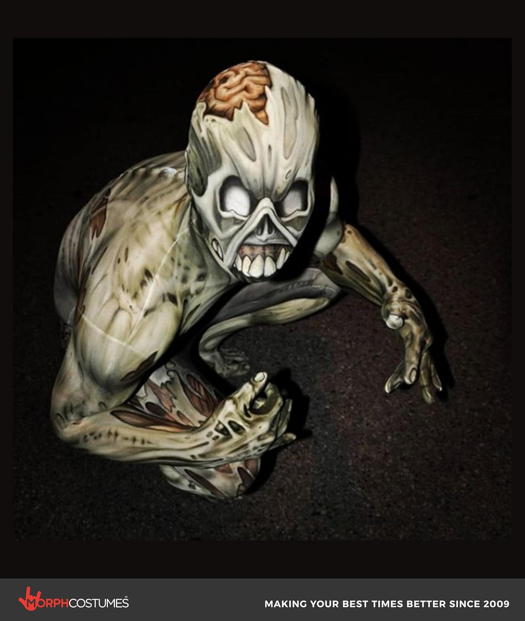 Morphsuits Zombie Kostüm für Erwachsene, Monster Verkleidung, Halloween und Karneval - L (163cm-175c
