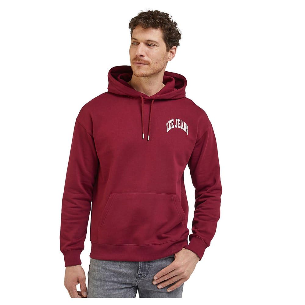 Lee Herren Varsity Hoodie Hooded Sweatshirt M Rosa, M Rosa