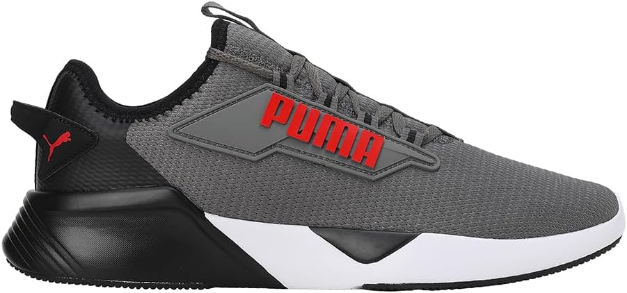 PUMA Unisex Retaliate 2 Sportschuh 40.5 EU Castlerock Puma Black High Risk Red, 40.5 EU Castlerock P