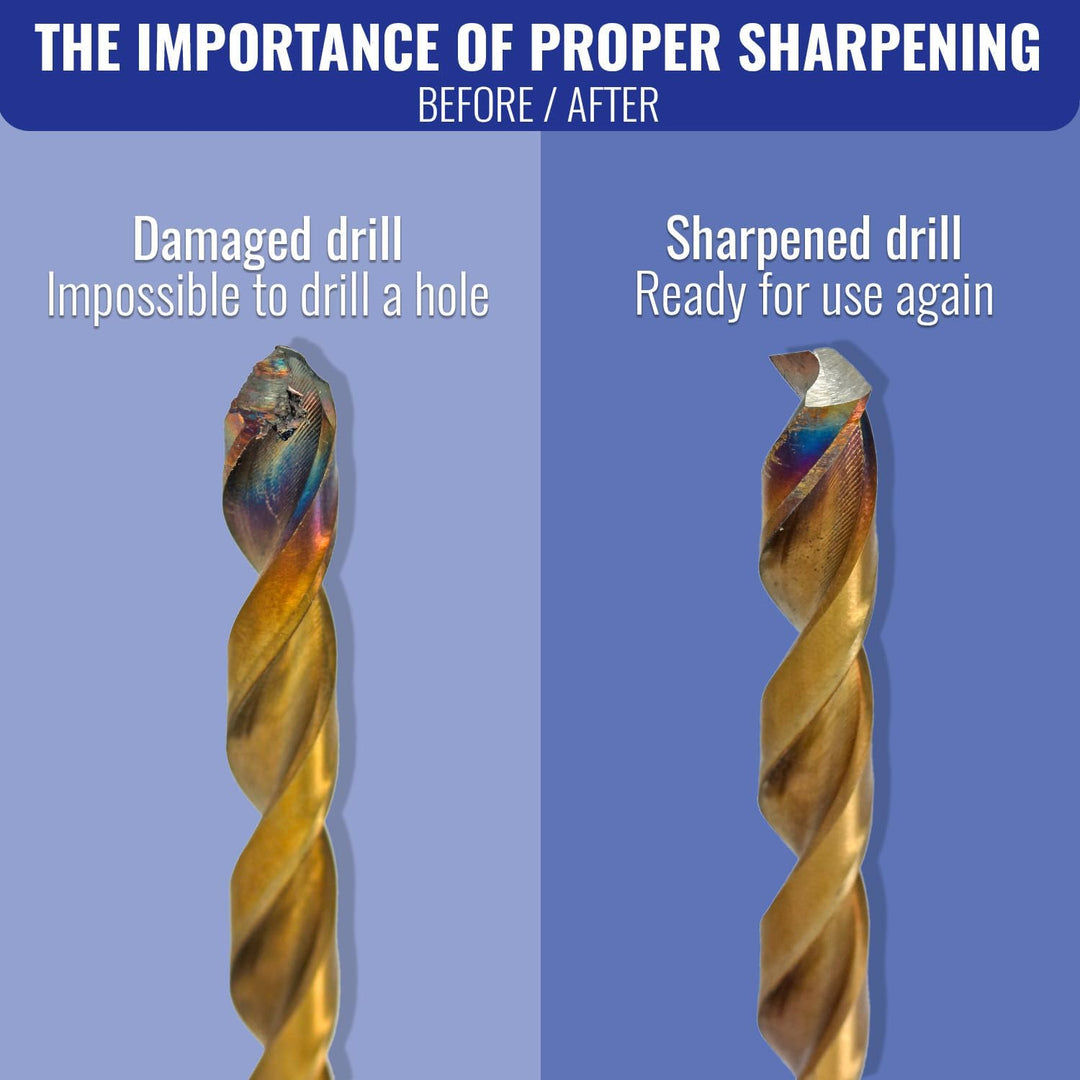Tivoly Drill Doctor 400 Bohrerschärfgerät, für Bohrer mit 2,5 bis 13 mm, Schärfung bis zu einem Spit