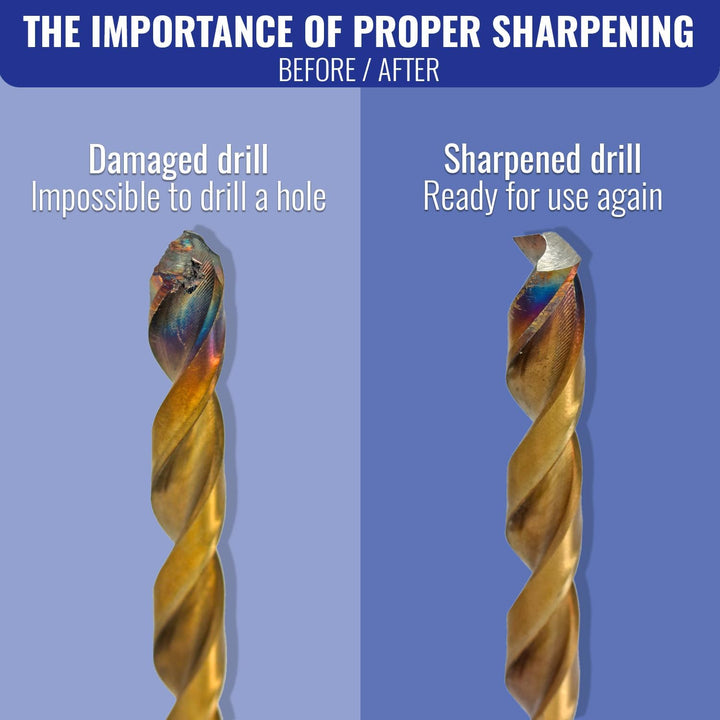 Tivoly Drill Doctor 400 Bohrerschärfgerät, für Bohrer mit 2,5 bis 13 mm, Schärfung bis zu einem Spit