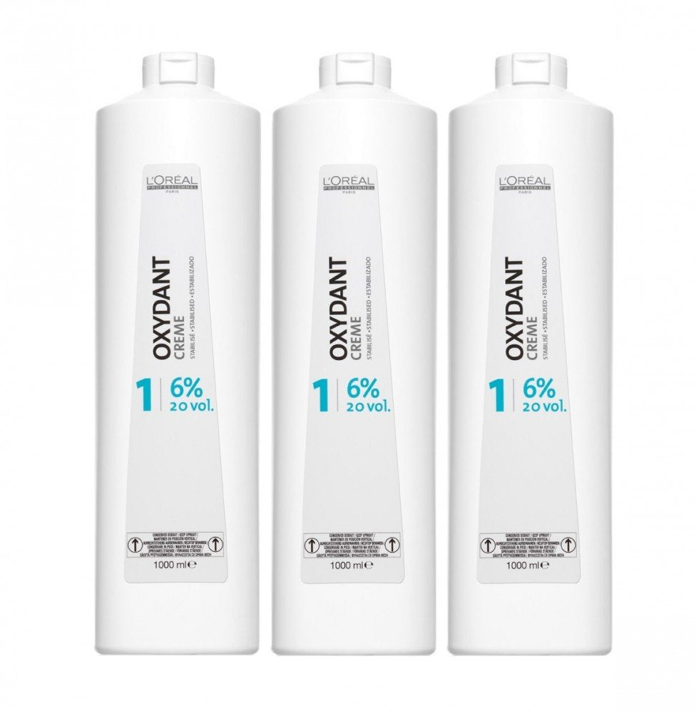 Loreal 6% Oxydant Creme 3 x 1000 ml H2O2 LP Peroxid 20 Vol. Oxidationscreme