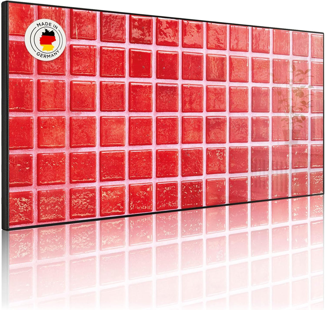 banjado Magnettafel schwarz 78 x 37cm / Magnetwand Metall/Magnetpinnwand als Memoboard/Pinnwand Magn