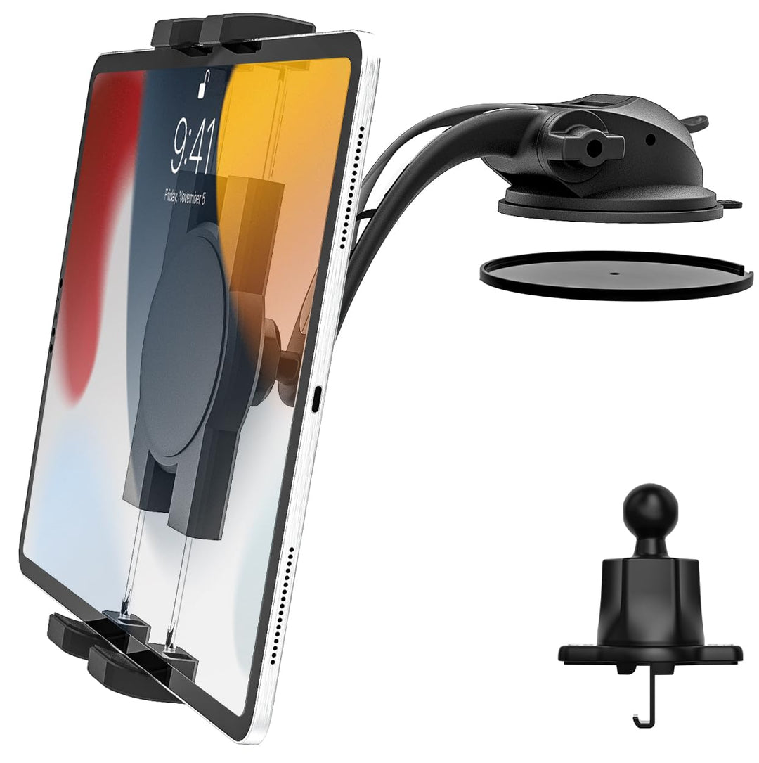 woleyi Tablet Halterung Auto Saugnapf, Armaturenbrett Windschutzscheibe Lüftung KFZ Tablet Halterung