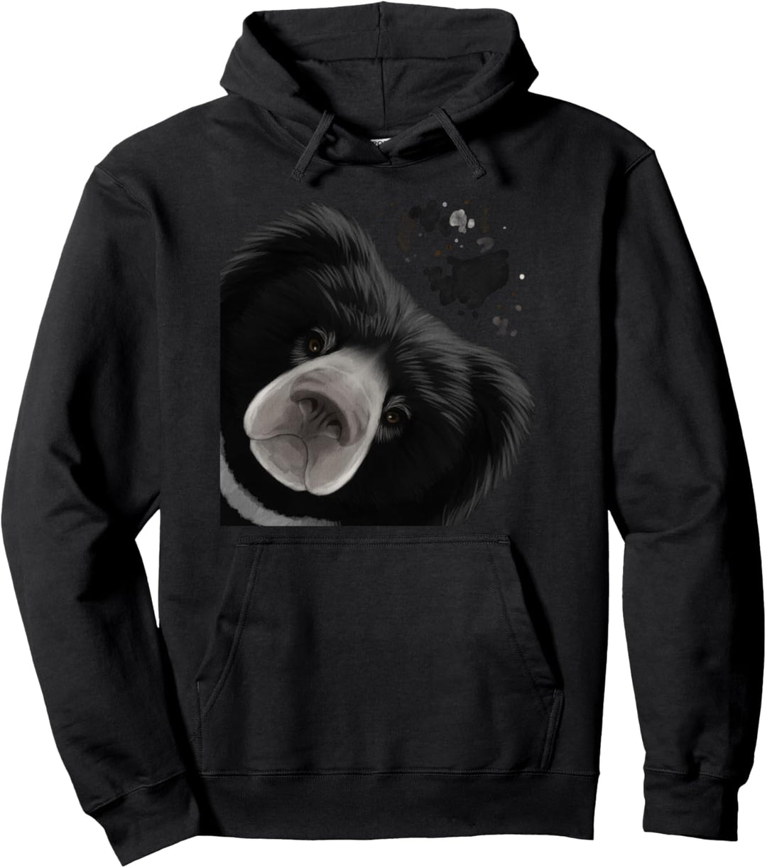 Neugieriger Bär Lippenbär Pullover Hoodie