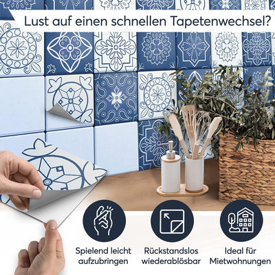 CREATISTO Klebefliesen Stickerfliesen Fliesenfolie - Stylische Sticker Aufkleber für Fliesen I Klebe