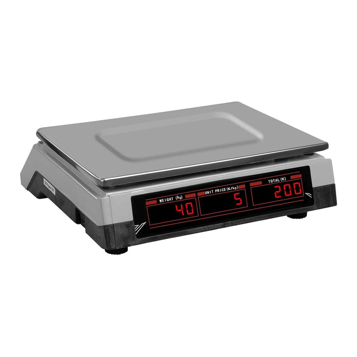 Steinberg Systems SBS-PW-402CR Kontrollwaage Marktwaage 40 kg / 2 g Preiswaage Digitale Waage 7 Spei