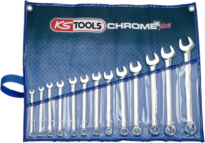 KS Tools 518.0643 CHROMEplus Ringmaulschlüssel-Satz, abgewinkelt, 13-tlg.