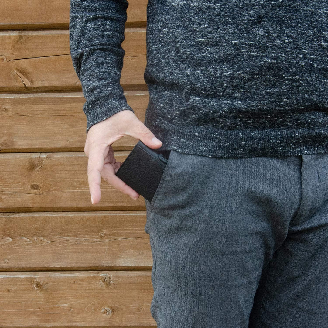 Solo Pelle NEU Slim Wallet mit Münzfach [12 Karten] Slimwallet Riva [RFID-Schutz] Kartenetui mit Mün