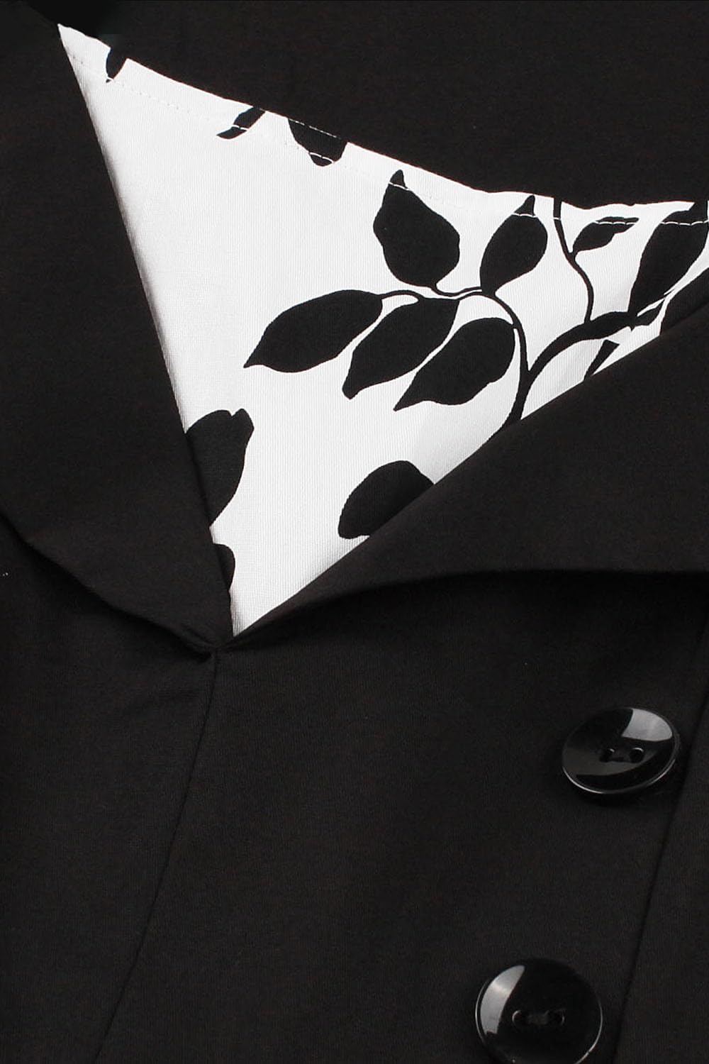 Axoe Damen 50er Jahre Kleider mit Gepunkte Rockabilly, M Schwarz-blumen