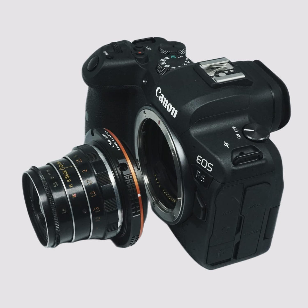 PHOLSY Objektivadapter Manueller Fokus Kompatibel für Leica L39 M39 39mm LTM Mount Objektiv auf Cano