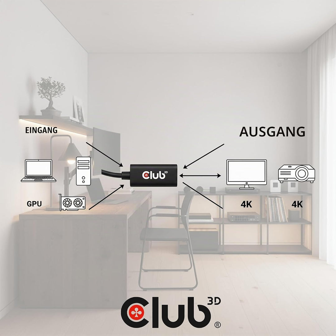 Club 3D CAC-1080 DisplayPort 1.4 auf HDMI 2.0a HDR Aktiver schwarz