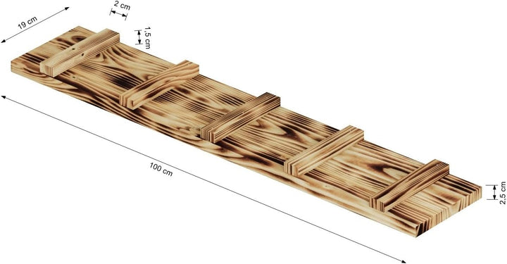 Katzenleiter Katzentreppe Geflammt Katzenstufe für Balkon 1m bis 6m mit Klemmen (Länge: 2m), Länge: