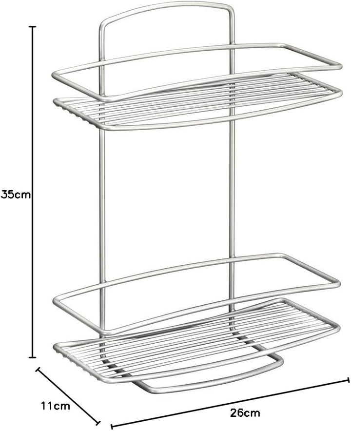 Metaltex 460002 Regal Onda mit 2 Etagen, 26 x 11 x 35 cm