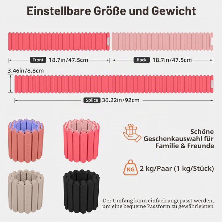 Abahub Magnetische Gewichte Hand Fuss Wrist Ankle Weights Handgelenk Gewichte für Beine und Arme Set