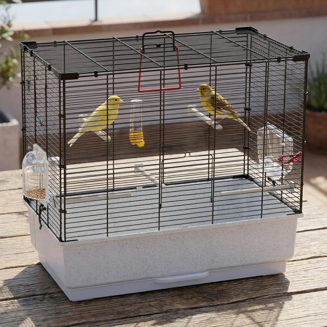 Ferplast Vogelkäfig Wellensittich Käfig Exotenkäfig, inkl. Vogelspielzeug, Vogel-Futternapf, Vogel-S